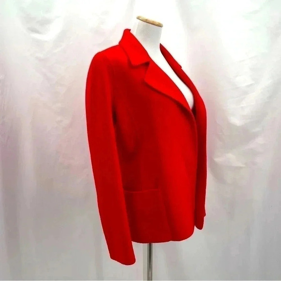 Anne Klein Women's Red Open Wool Blazer Jacket XS - Picture 2 of 15